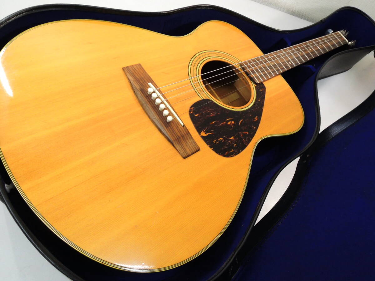 YAMAHA FG-200F ヤマハ アコースティックギター 黒ラベル ブラックラベル ケース付θK拍卖