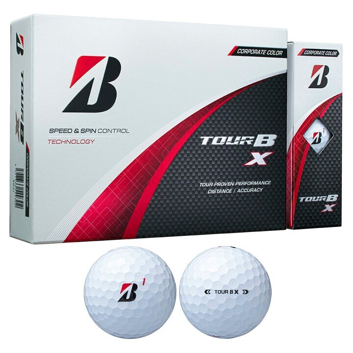 ブリヂストン TOUR B X 2024年モデル ホワイトボール(コーポレートカラー) 2ダース拍卖