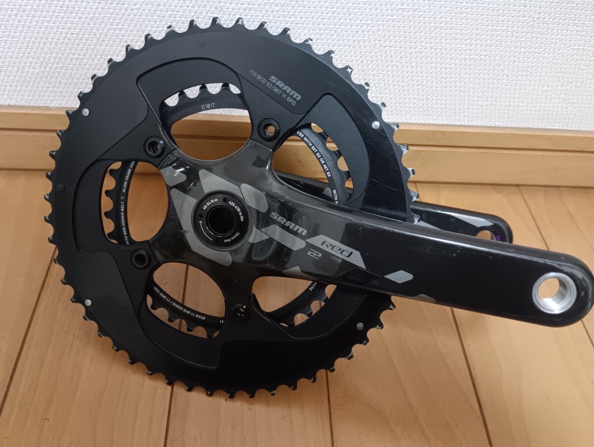 SRAM RED 11S用カーボンクランクセット 52/36T 170mm スラム レッド拍卖