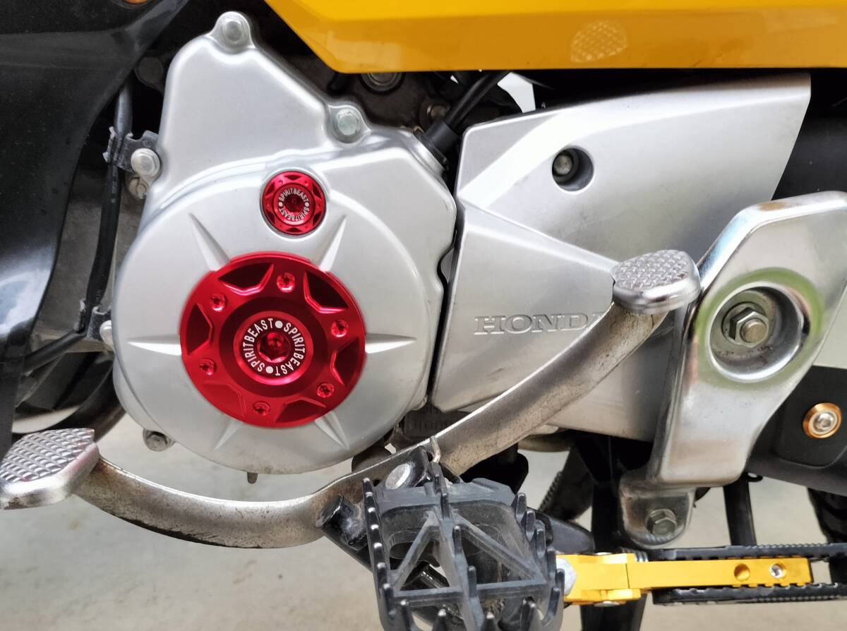 アルミ 削出し タイミングホールキャップ レッドアルマイト Oリング付き 新型 スーパーカブ クロスカブ グロム ハンターカブ等に!拍卖