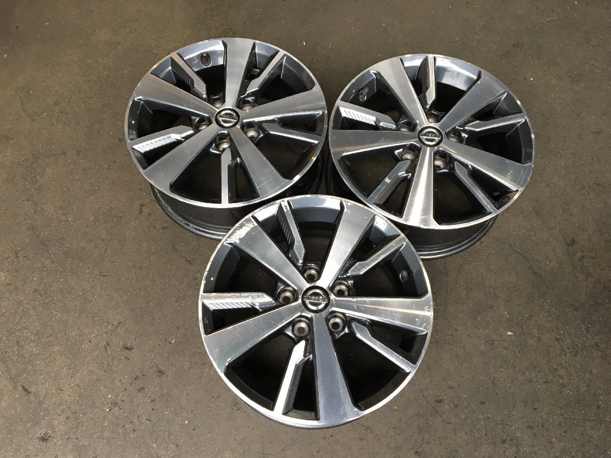 リーフ ZE1 純正ホイール 16×6.5J +40 PCD114.3 5穴 ハブ径66 3本SET 中古品.1-12-8拍卖