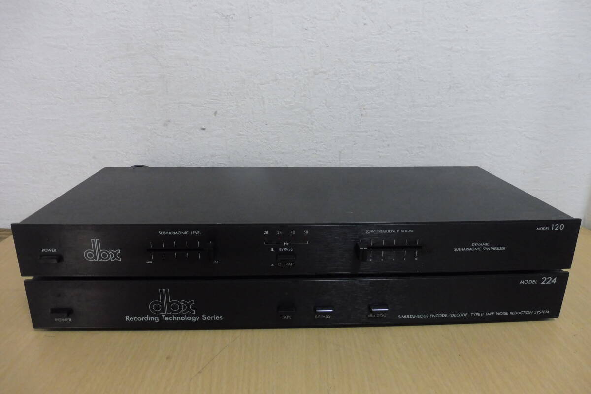 「T3C」まとめて2点 dbx MODEL 224 120 ノイズリダクション DYNAMIC SUBSONIC SYNTHESIZER ダイナミックサブハーモニックシンセサイザー 拍卖