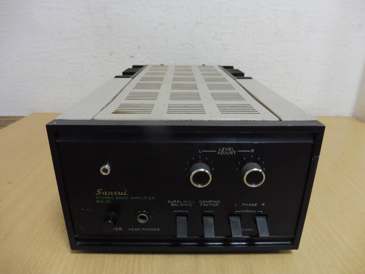 「T3B」Sansui サンスイ BA-90 STEREO BASIC AMPLIFIER ステレオアンプ オーディオ機器 通電確認済 中古 現状品 拍卖