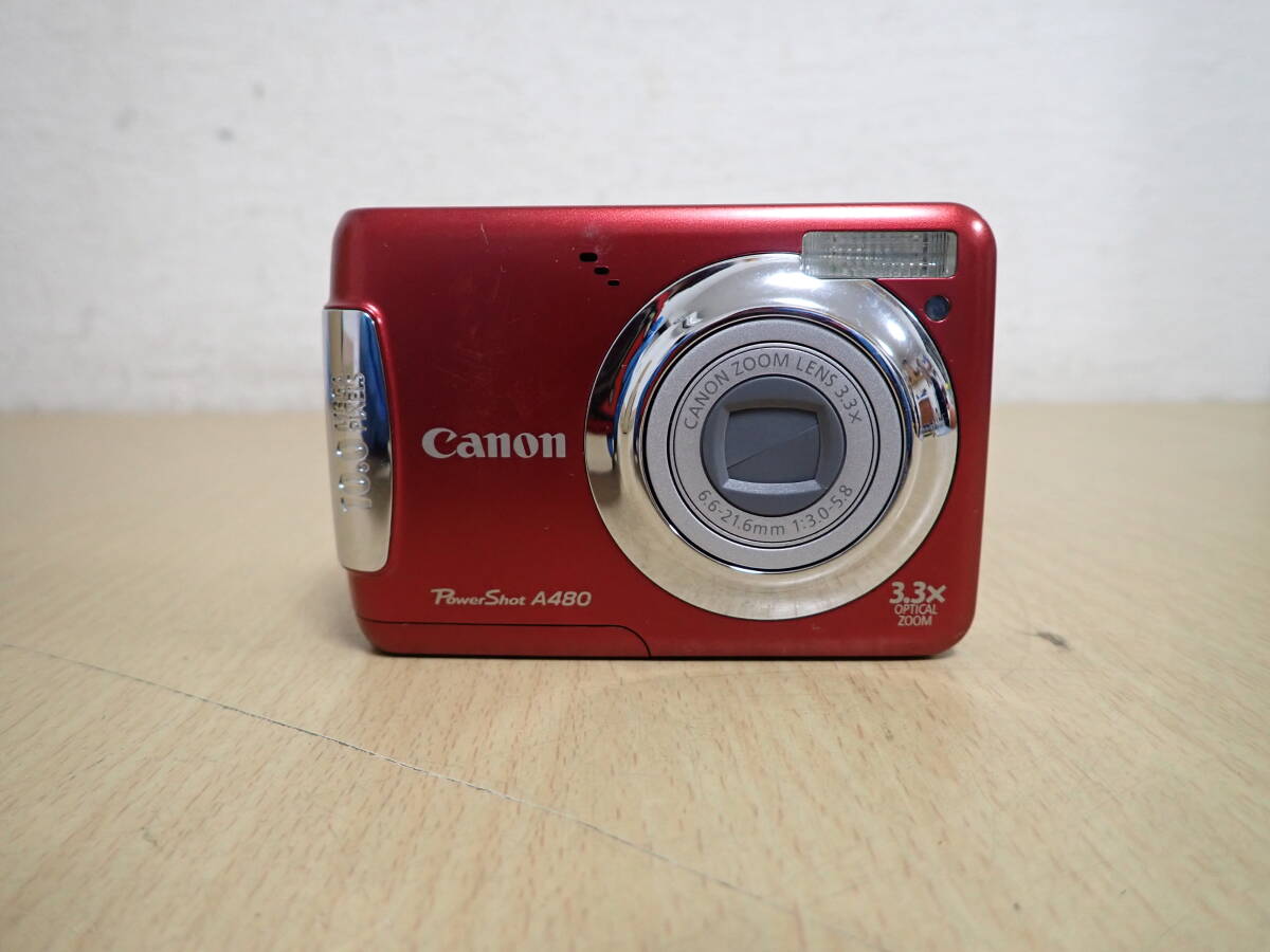 「S3C」Canon キャノン コンパクトデジタルカメラ PowerShot A480 PC1351 赤 レッド コンパクトカメラ デジカメ拍卖