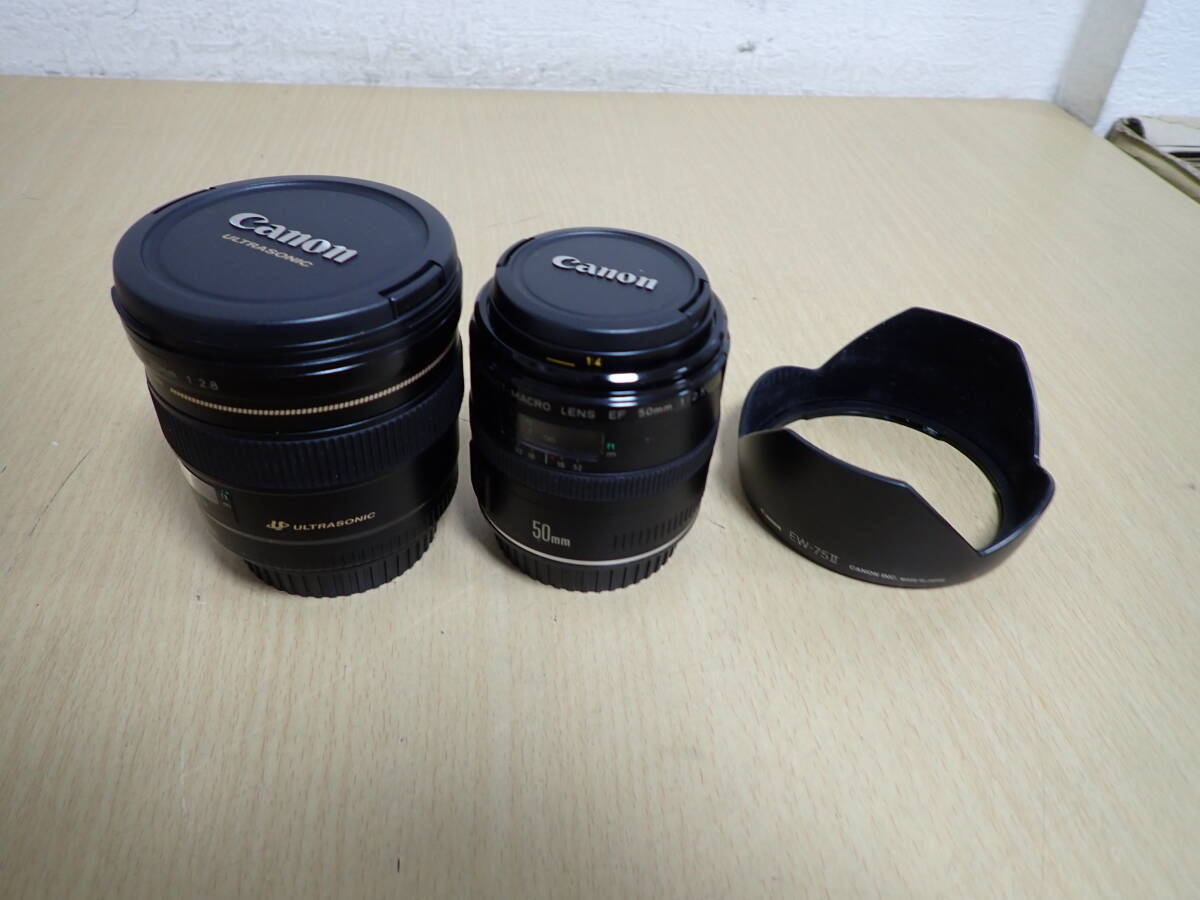 「S3C」まとめて3点 Canon キャノン CANON LENS EF 20mm 1:2.8 ULTRASONIC カメラ レンズ 50mm 1:2.5 日本製 EW-75Ⅱ拍卖