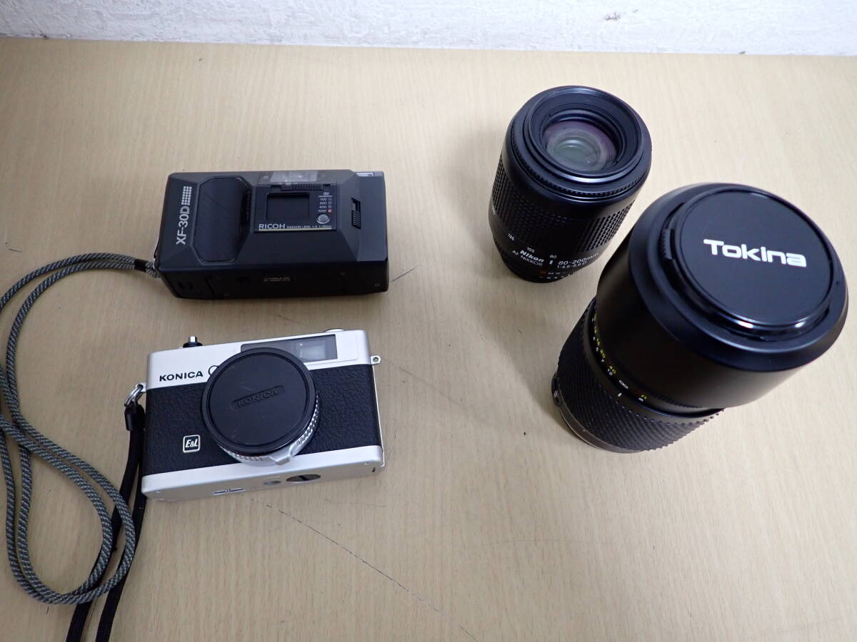 「S3A」まとめて4点 KONICA C35 E&L RICOH リコー XF-30D NIKON AF NIKKOR 80-200mm tokina AF 100-300mm コンパクトカメラ レンズ拍卖