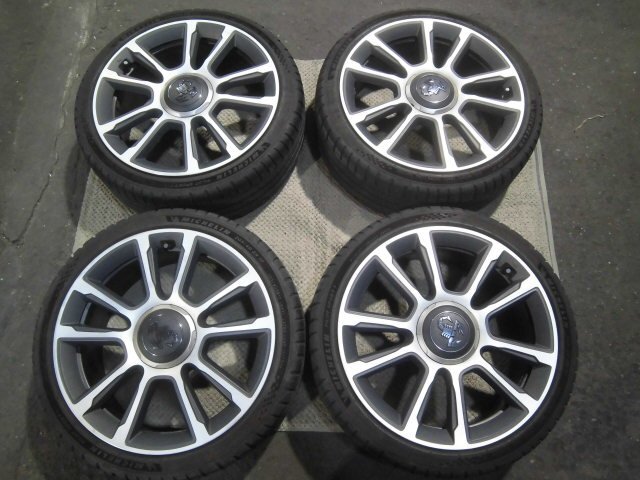 7アバルト595 純正ホイール 17x7J +33 4H タイヤ付 (4本セット) MICHELIN 205/40ZR17【個人名宛て発送不可】52009434拍卖