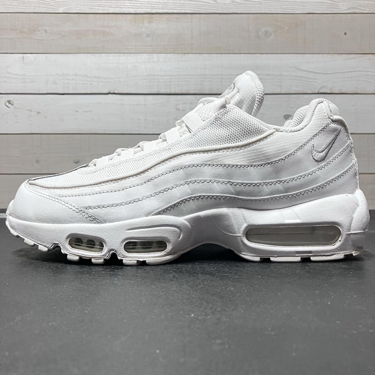 即決送料無料 26.5cm NIKE AIR MAX 95 ESSENTIAL TRIPLE WHITE CT1268-100 ナイキ エア マックス エッセンシャル トリプル ホワイト拍卖