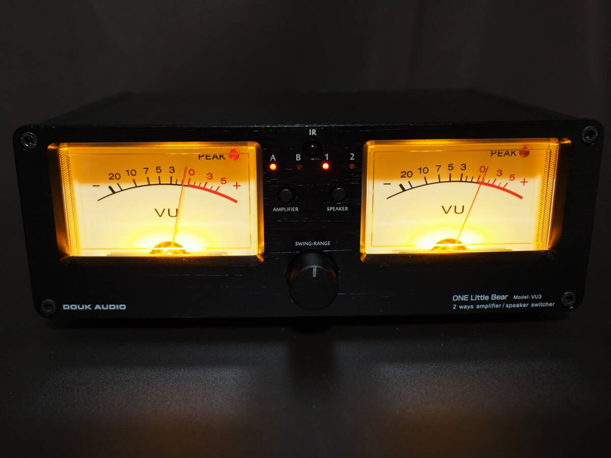 ♪DOUK AUDIO VU3 動作確認済み オーディオレベルメーター付き2系統×2系統アンプ・スピーカーセレクター ONE Little Bear VUメーター♪拍卖