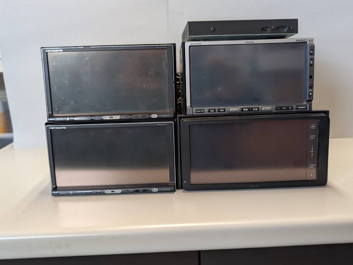 カーナビゲーション4台セットです。パイオニアHRZ009GパイオニアHRZ009ⅡクラリオンMAX760HDデジタルチューナーWGA8800その他拍卖