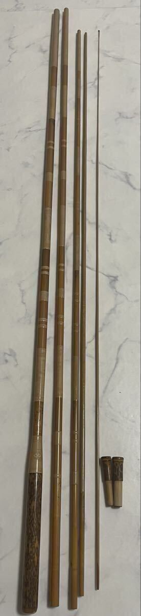★1円〜【美品】白梅 げてさく 強よしきり ヘラブナ竿 竹竿/5本継竿/15.2尺拍卖