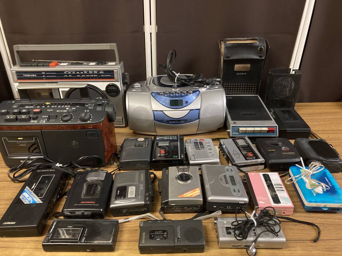 ☆カセット デッキ ウォークマンまとめてセット◆ポータブル/SONY/パナソニック/ナショナル/AIWA/Victor◆作動未確認/ジャンク品/現状渡し拍卖
