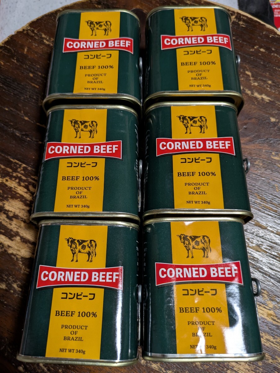 1缶490円です!ブラジル産大型コンビーフ缶詰340g×6缶 まとめ同梱なしでごめんなさい。拍卖