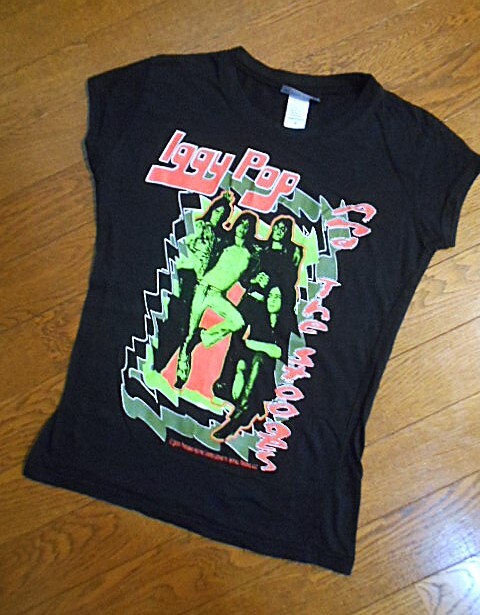 アメリカバンド古着/アメリカ製☆Iggy Pop & Stooges・イギーポップ★Sourpuss サーパス★フロントプリントフレンチスリーブTシャツ USA M拍卖