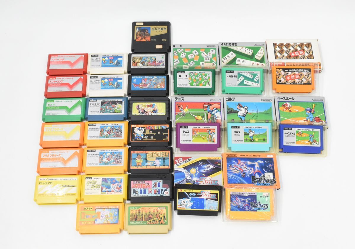 (1M 1020H8) 1円~ ファミコン ソフト 29点セット ドンキーコング マリオ スターラスター ゴルフ 麻雀 将棋 信長 まとめて 【読込未確認】拍卖