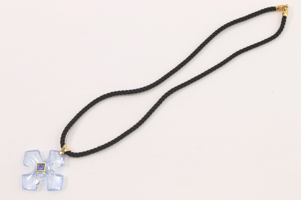 Baccarat バカラ オクシタンクロス チョーカー K18YG 750 18金 ネックレス チョーカー アクセサリー クリスタル ガラス 3387-K拍卖