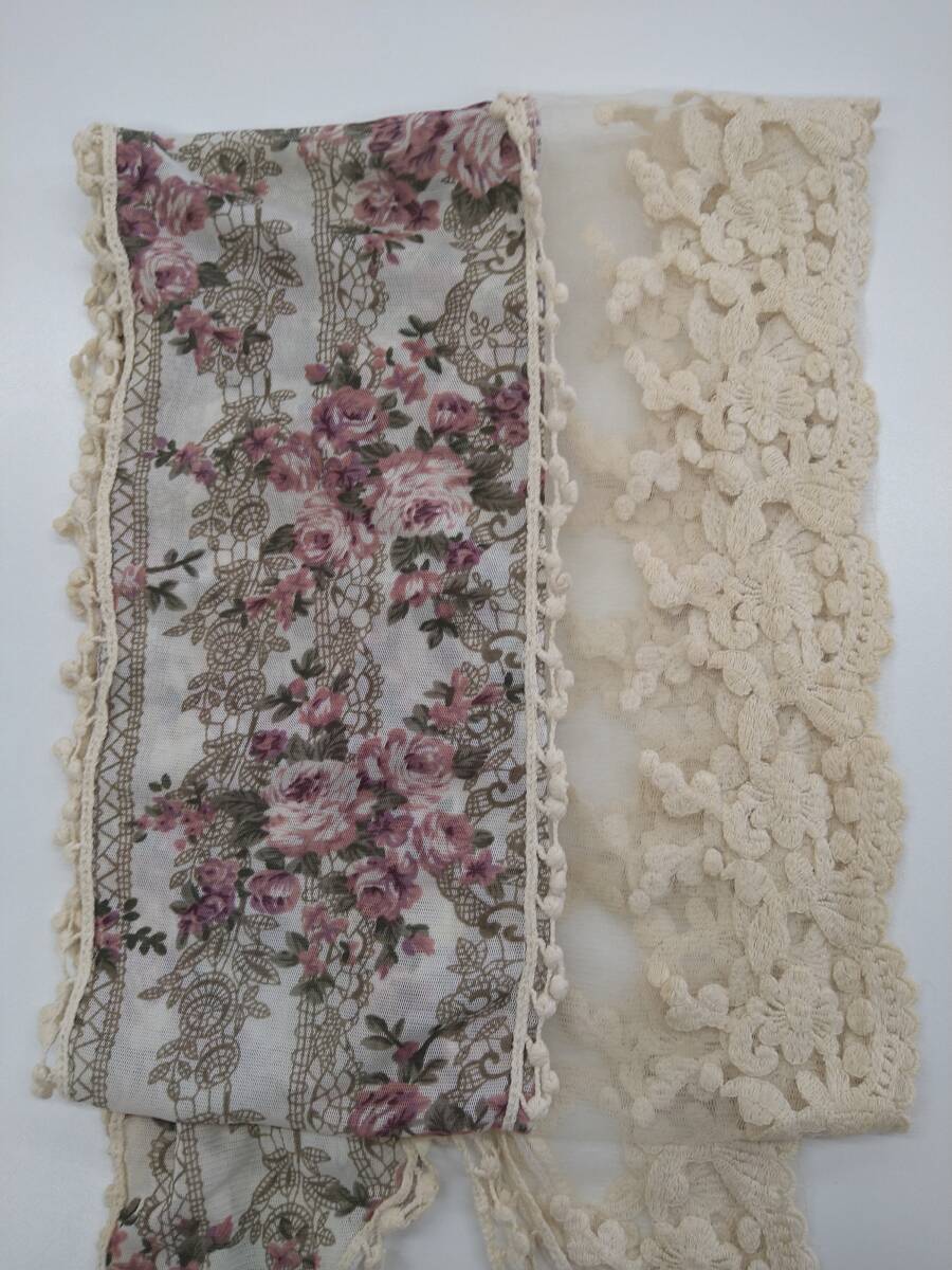 花柄レーススカーフ・ストール拍卖