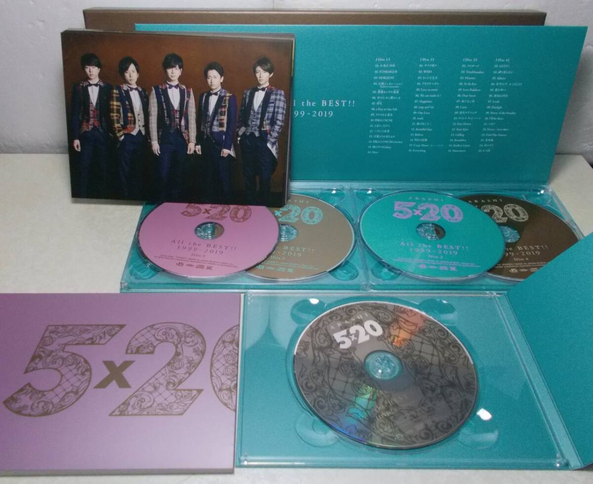 ■嵐ベストアルバム「5×20 All the BEST!! 1999-2019」初回限定盤豪華スペシャル・パッケージ仕様4CD+DVD美品■拍卖
