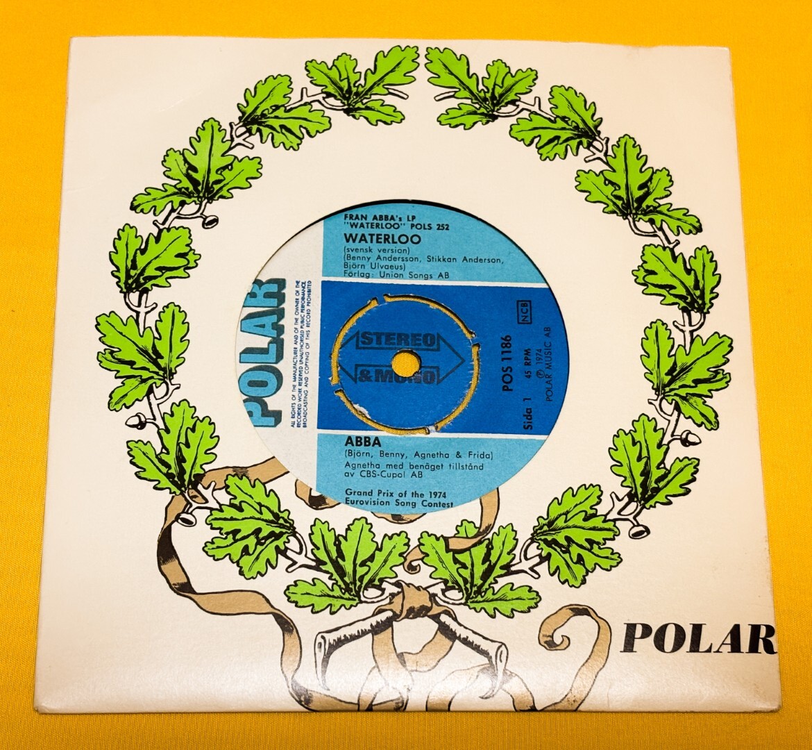 ◆スウェーデンORG◆ ABBA / WATERLOO (スウェーデン語バージョン) ◆POLARオリジナル盤 /EP10枚まで送料230円拍卖