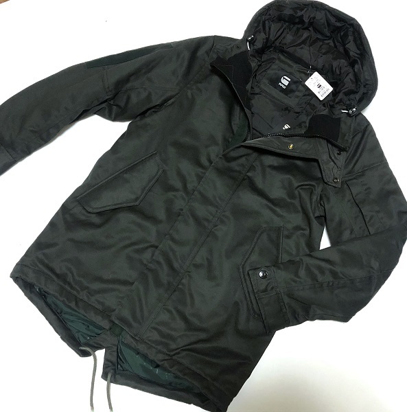 【未使用/タグ付き】定価50600円 G-STAR RAW ジースターロウ 中綿 フード付き ジャケット カーキ~モスグリーン系拍卖