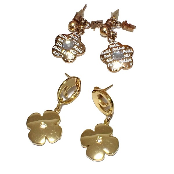 2個セット★Folli Follie フォリフォリ フラワー ラインストーン ピアス 拍卖