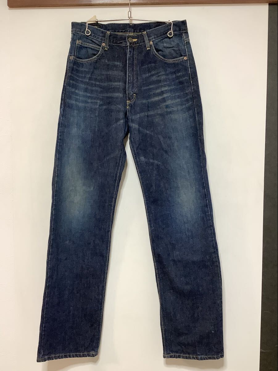 K-1622 Lee RIDERS リー ライダース 205 デニムパンツ W31 ストレートジーンズ ジーパン 日本製 ユーズド加工拍卖