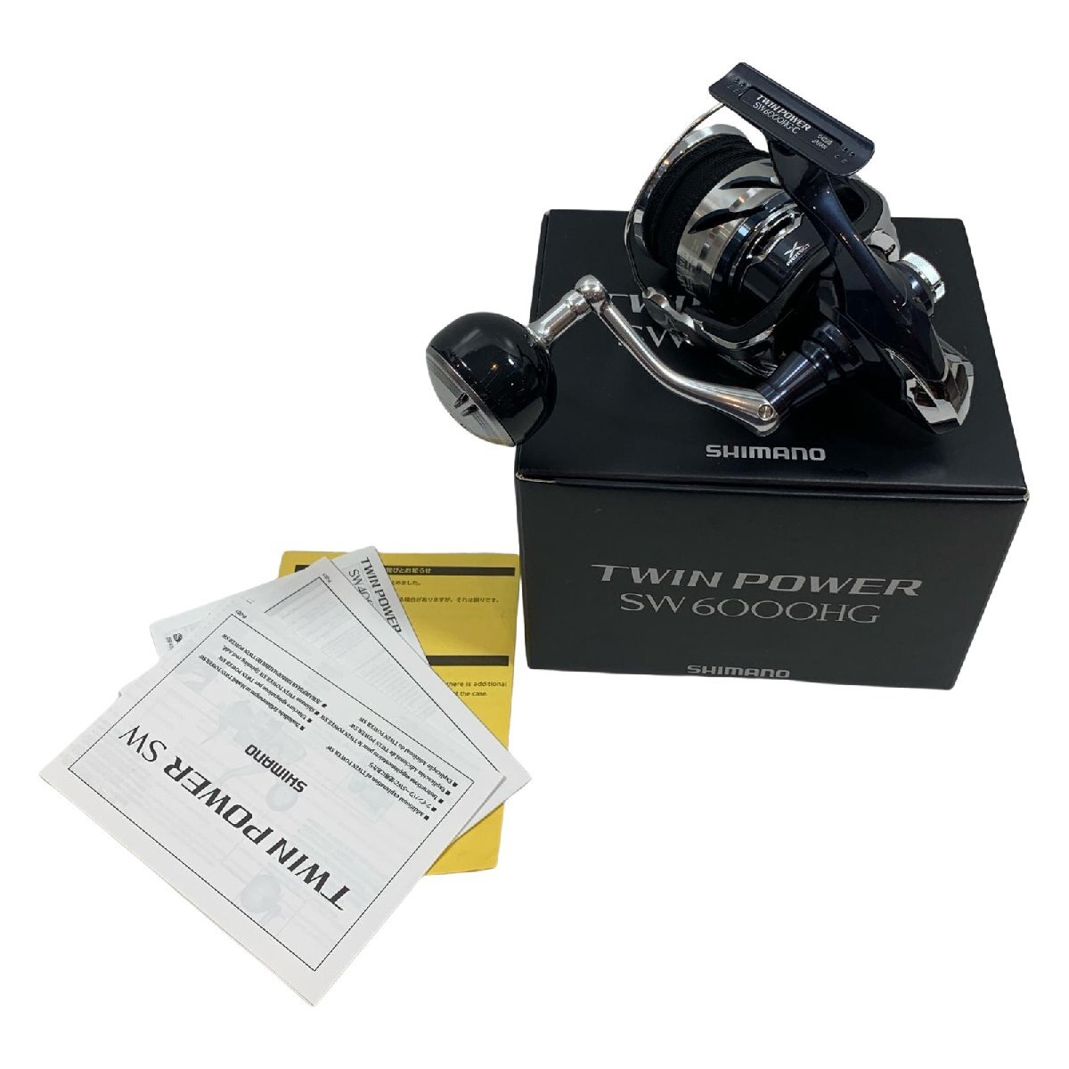 ττ SHIMANO シマノ スピニングリール S キズ有 箱付 21ツインパワー SW6000HG 04225 やや傷や汚れあり拍卖