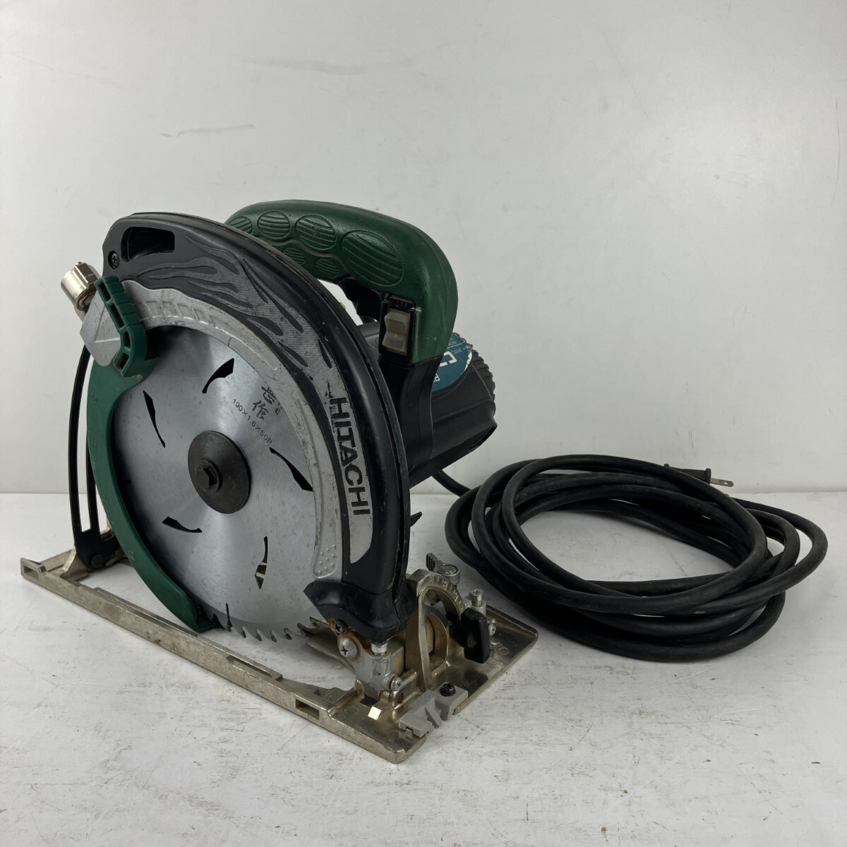 ЗЗ HITACHI 日立 100v 190mm 丸のこ C7UB4 グリーン×ブラック 傷や汚れあり拍卖