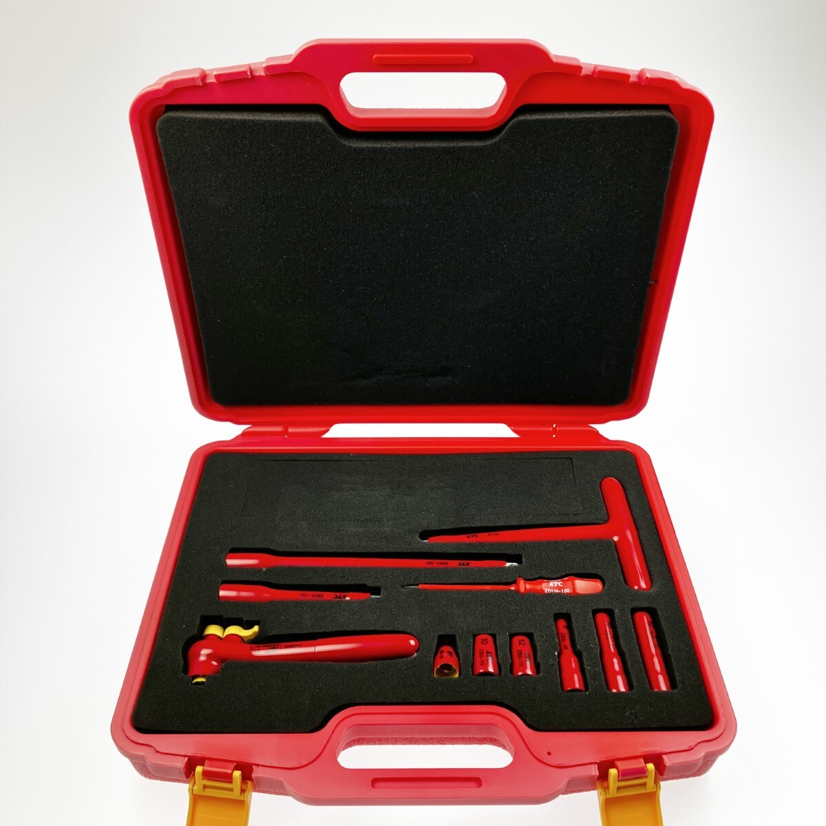 ▽▽ KTC ケーティーシー 絶縁工具セットA AC1000V 京都機械工具 ZTB311A レッド 目立った傷や汚れなし拍卖