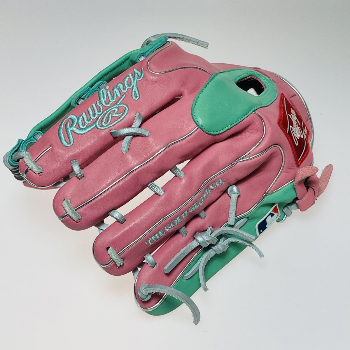 ◎◎ Rawlings ローリングス HOH MLB COLOR SYNC 軟式用グラブ 外野手用 右投用 GR5HMY795FW-PK/MINT 2025年モデル やや傷や汚れあり拍卖