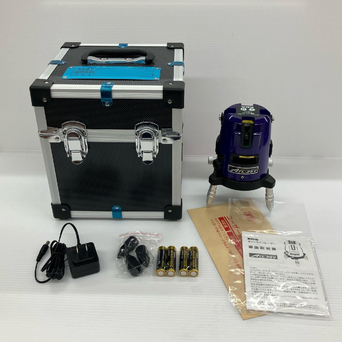 ДД KDS レーザー墨出し器 初!紫レーザー! ATL-25V ブルー 未使用に近い拍卖