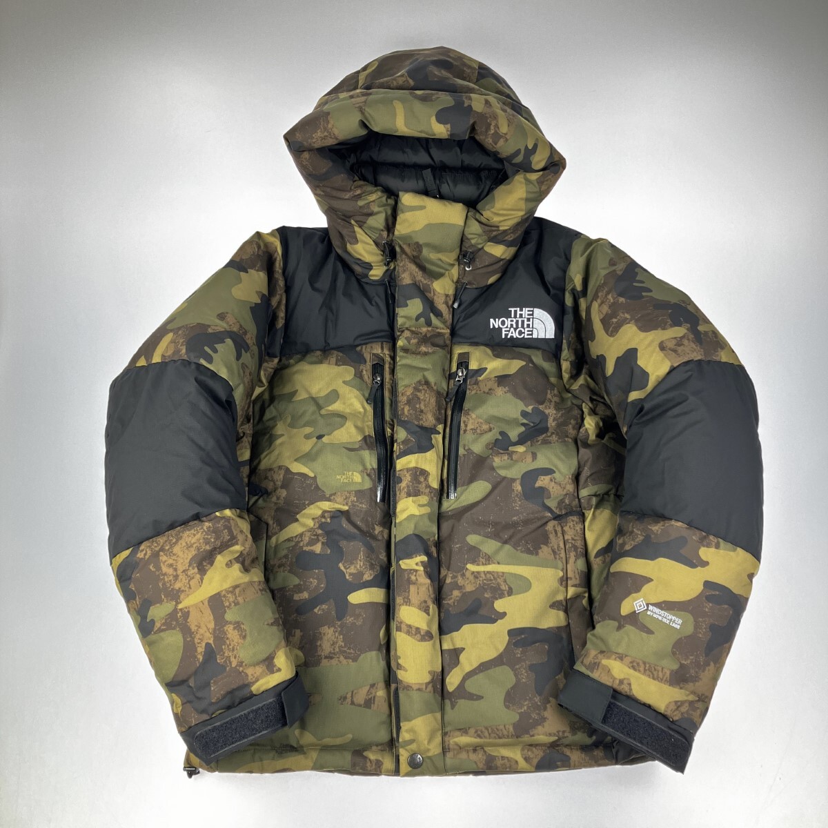 ▽▽ THE NORTH FACE ザノースフェイス ノベルティバルトロライトジャケット カモ ダウンジャケット ND92341 グリーン 傷や汚れあり拍卖