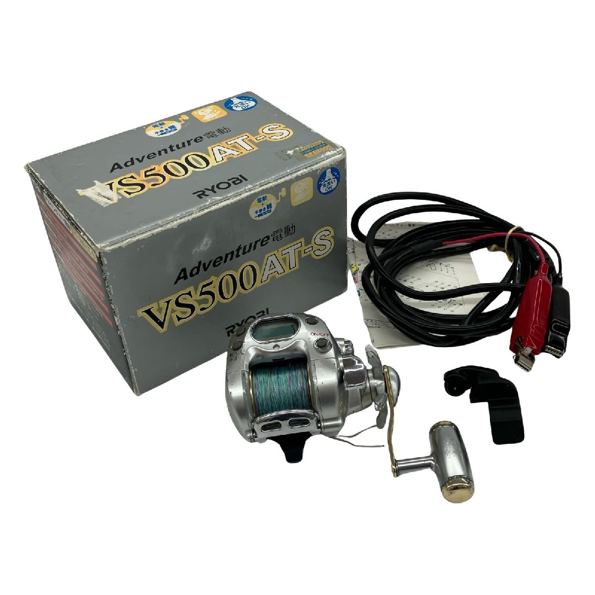 σσ RYOBI リョービ 電動リール アドベンチャー VS500AT-S キズ・サビ有 箱・ケーブル付 820120 やや傷や汚れあり拍卖