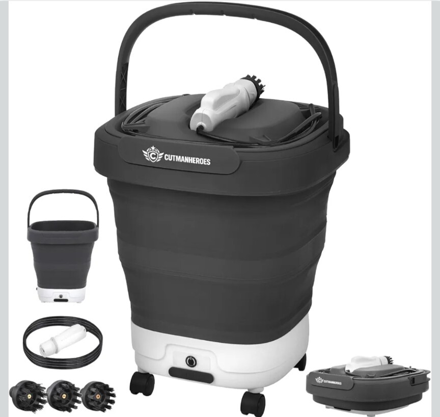 高圧洗浄機 軽量 コードレス 家庭用 ポータブル 折りたたみ キャスター付き 電動ブラシ3種付属 バッテリー搭載 USB充電 拍卖