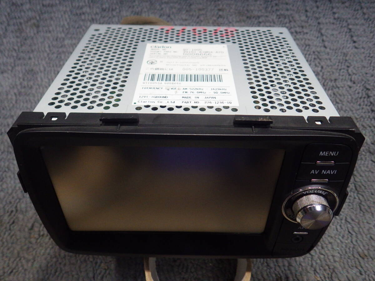 スズキ 純正 Clarion製 メモリーナビ QY-1005 ワンセグTV MP3 WMA SD Bluetooth AM FM USB ipod対応 ラパン ハスラー スペーシア 即決拍卖