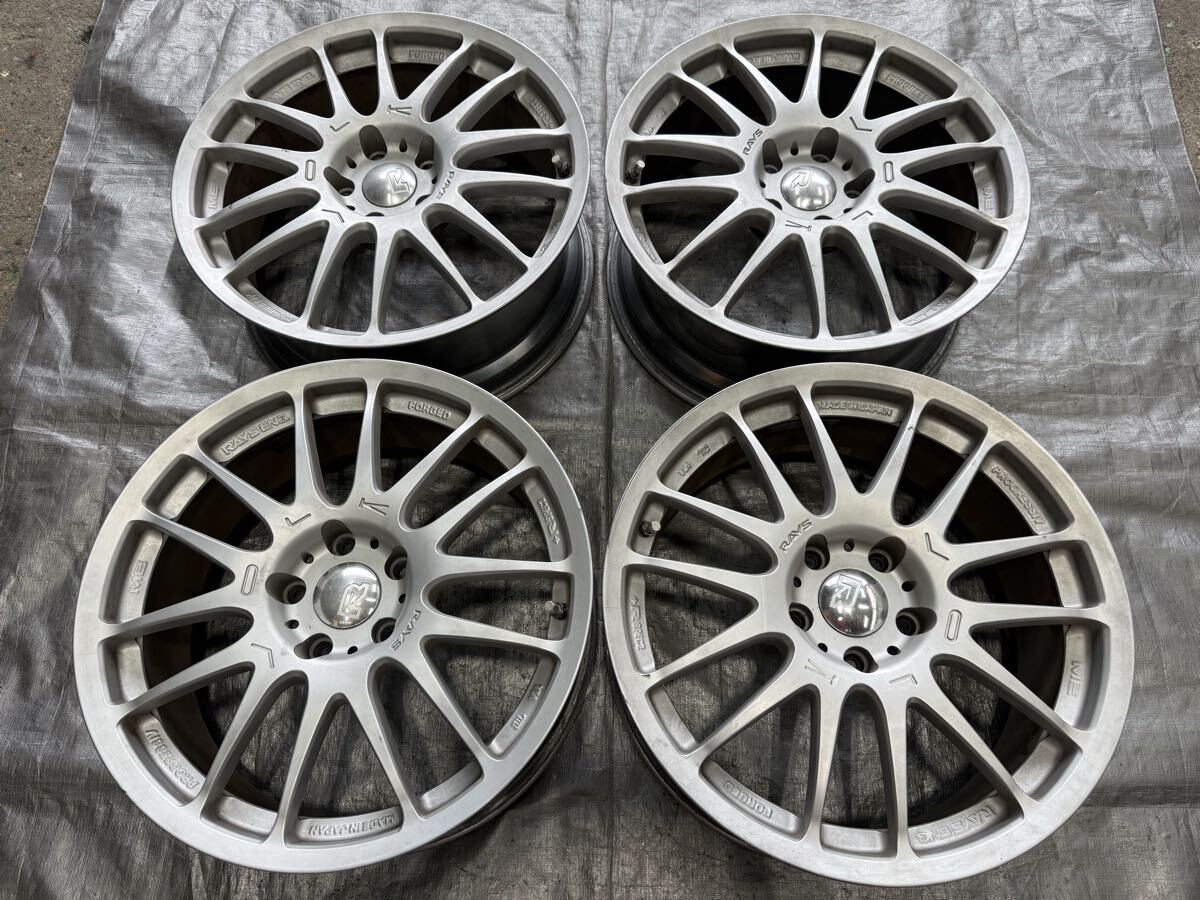 絶版 レイズ ボルクレーシング アグレッシブME 18×7.5j+35 5穴PCD114.3 4本 鍛造 FORGED 軽量 廃盤 希少 RAYS 日本製拍卖