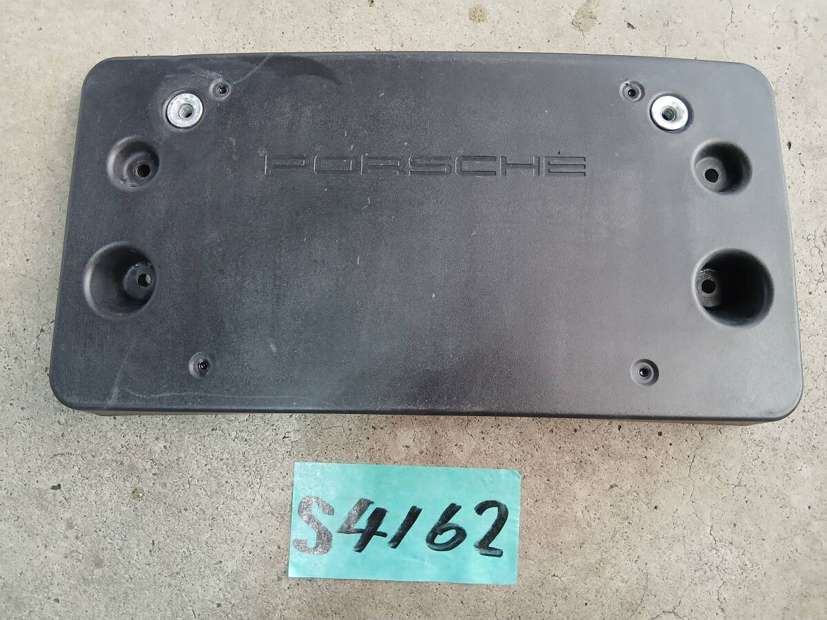 Porsche ポルシェ ケイマン ボクスター 純正 フロント ナンバープレート ナンバーベース ライセンスプレート 982807287A S4162 拍卖