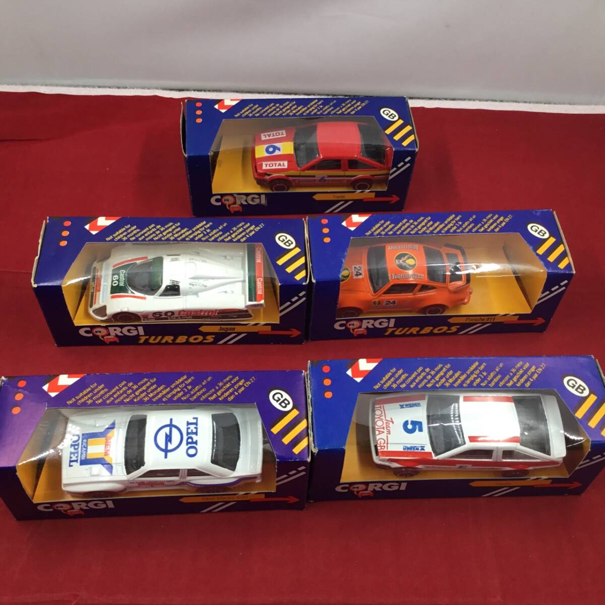 希少 当時物 CORGI コーギー 1/43 イギリス製 ミニカー ポルシェ 911 ジャガー オペル マンタ 400 カローラレビン まとめて 5点 現状品拍卖
