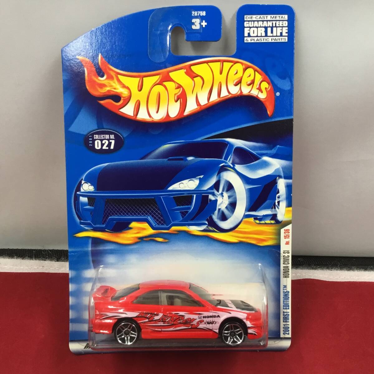 MATEL マテル Hot wheels 2001 First Editions ホットウィール 1/64 HONDA CIVIC SI ホンダ シビック 赤 28758 未開封品拍卖