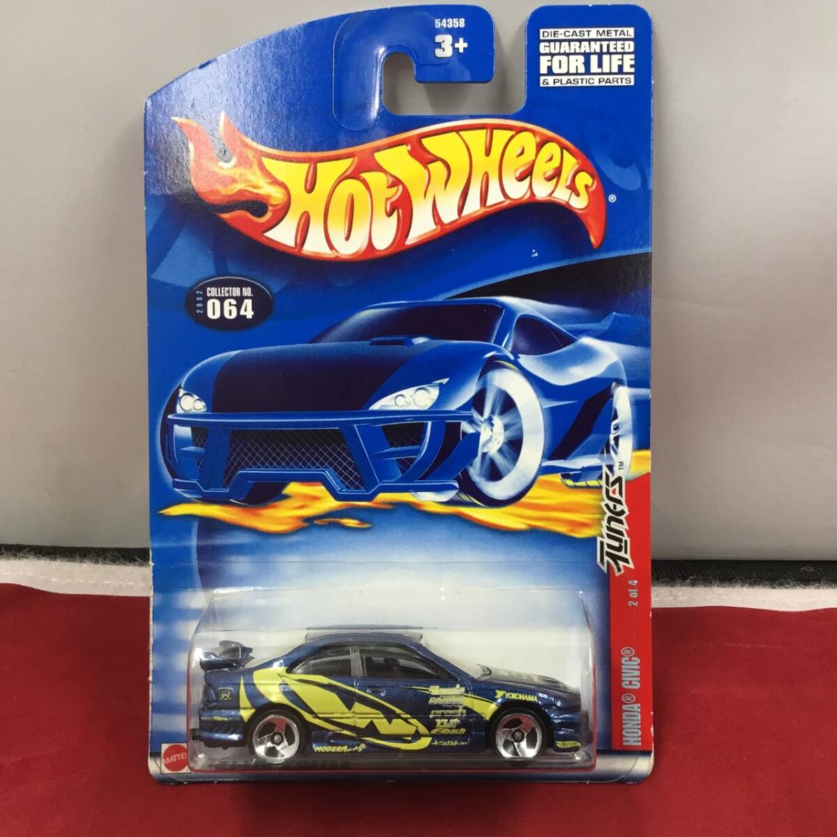 MATEL マテル Hot wheels Tuners ホットウィール チューナー 1/64 2002 HONDA CIVIC ホンダ シビック 青/黄 54358 未開封品拍卖
