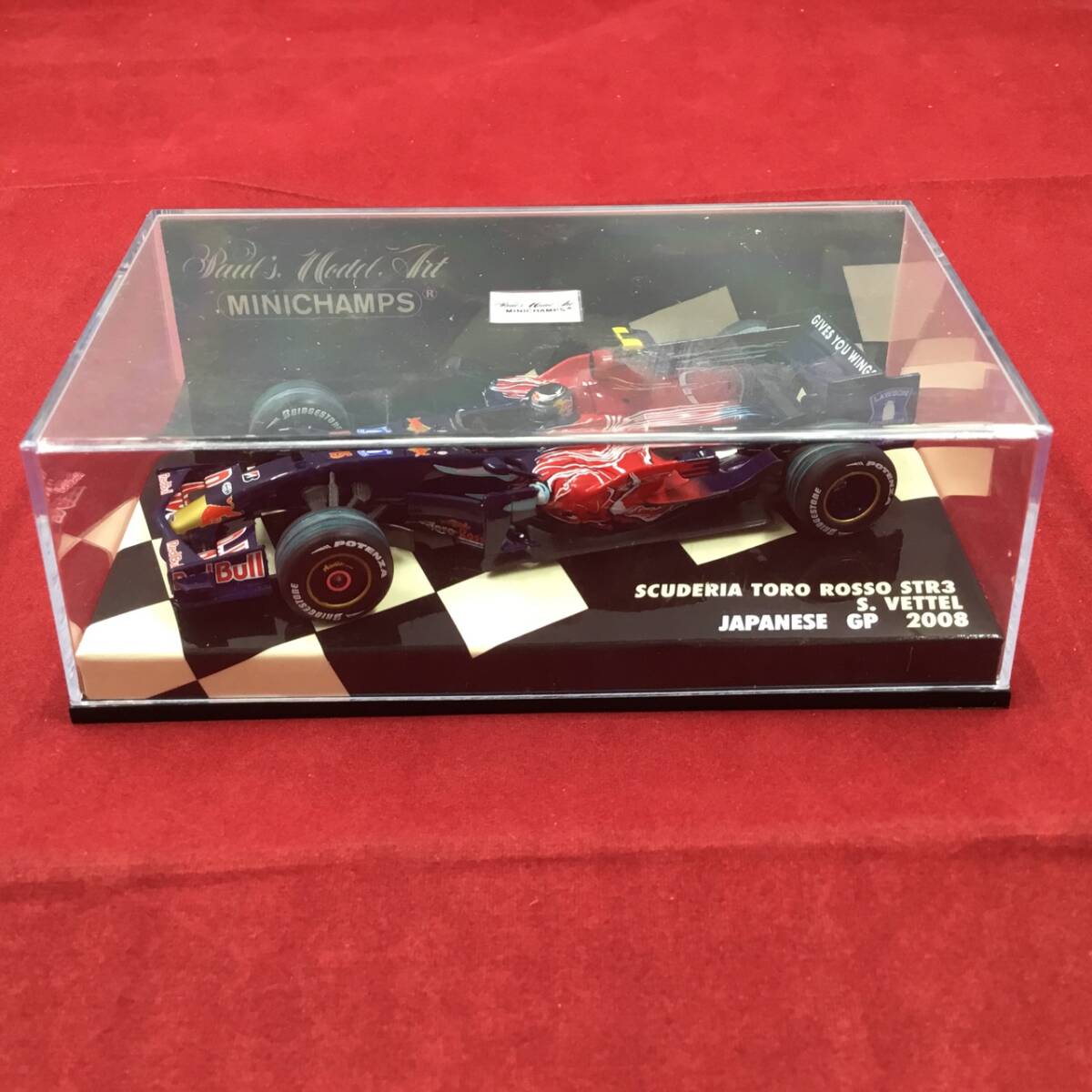 ミニチャンプス 1/43 スクーデリア トロ ロッソ STR3 #15 日本グランプリ 2008年 セバスチャン・ベッテル 400080015 日焼けあり 未使用品拍卖