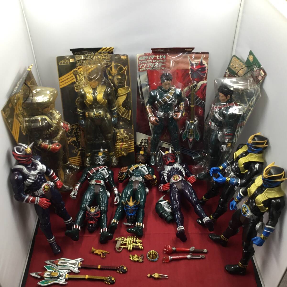 BANDAI バンダイ 仮面ライダーヒビキ ビッグソフビフィギュア インブリスター 顔差替 威吹鬼 轟鬼 斬鬼 難あり まとめて 11個 現状品拍卖