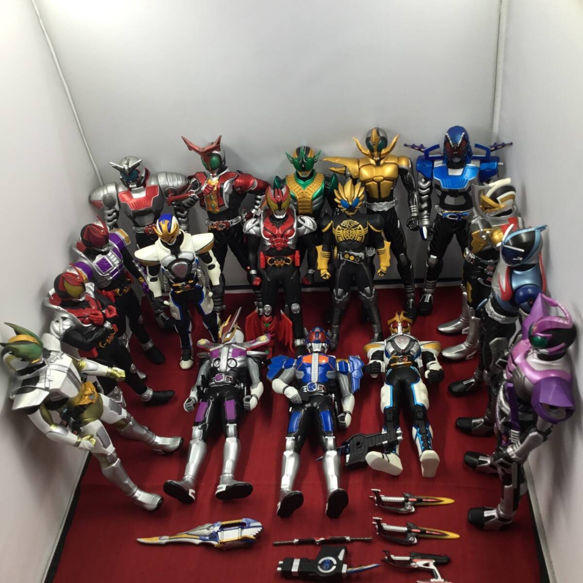 バンプレスト 仮面ライダー ビッグサイズフィギュア キバ カブト 電王 ガタック コーカサス 石森プロ 東映 いろいろ まとめて 17体拍卖