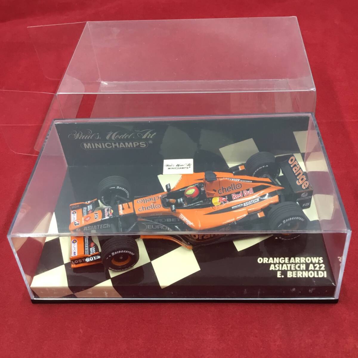 ミニチャンプス 1/43 オレンジアロウズ アジアテック A22 エンリケ・ベルノルディ E.BERNOLDI #15 400010015 一部難有 未開封品 おまけ付き拍卖