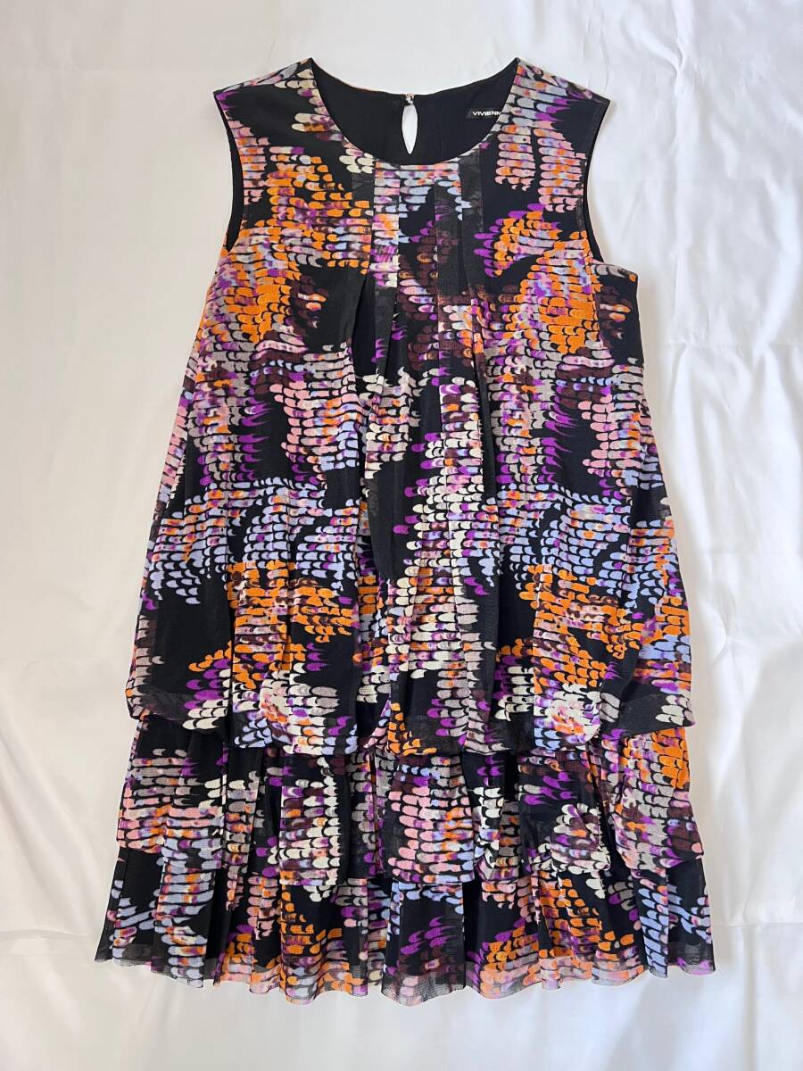 Vivienne tam ヴィヴィアンタム トップス チュニック ワンピース 紫 パープル 総柄 メッシュ パワーネット アーカイブ dress拍卖
