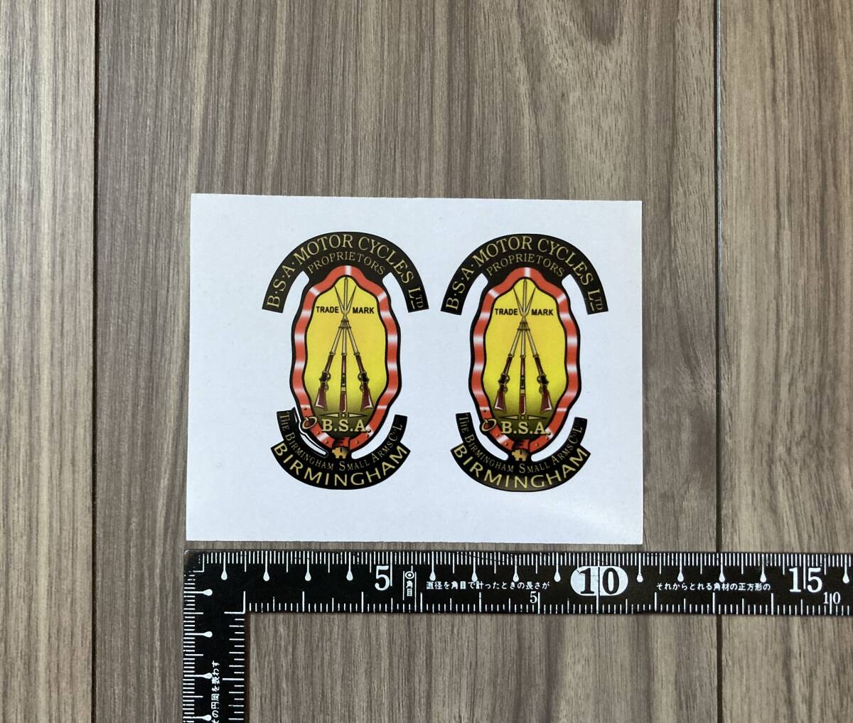 送料無料 BSA Piled Arms カッティング ステッカー 40mm × 63mm ペアセット拍卖