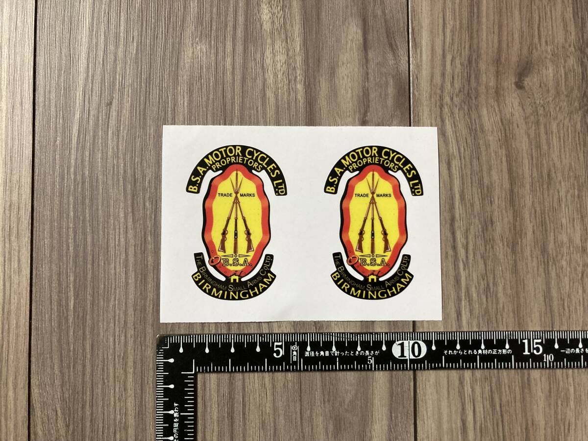 送料無料 BSA Piled Arms カッティング ステッカー 40mm × 63mm セット拍卖
