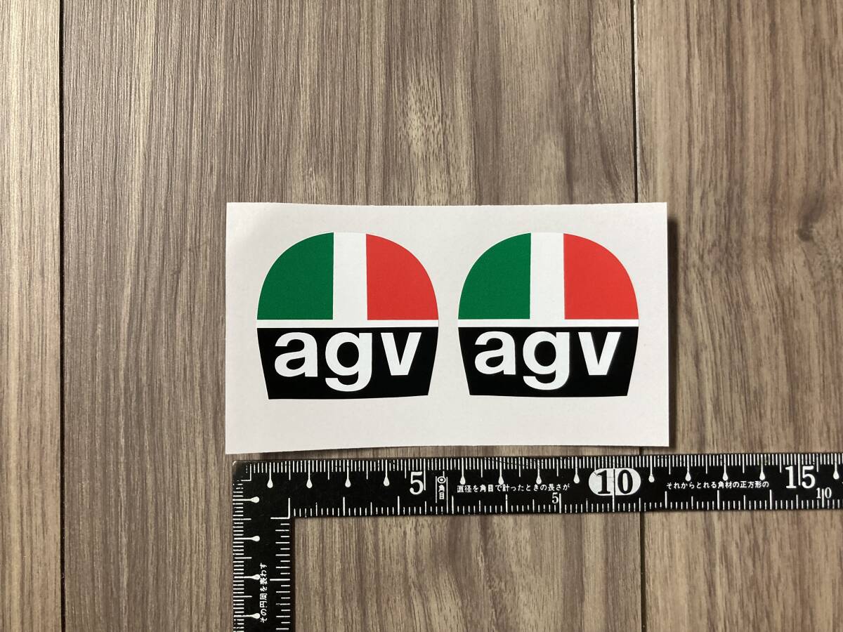 送料無料 AGV Helmets カッティング ステッカー ペアセット 45mm x 48mm拍卖