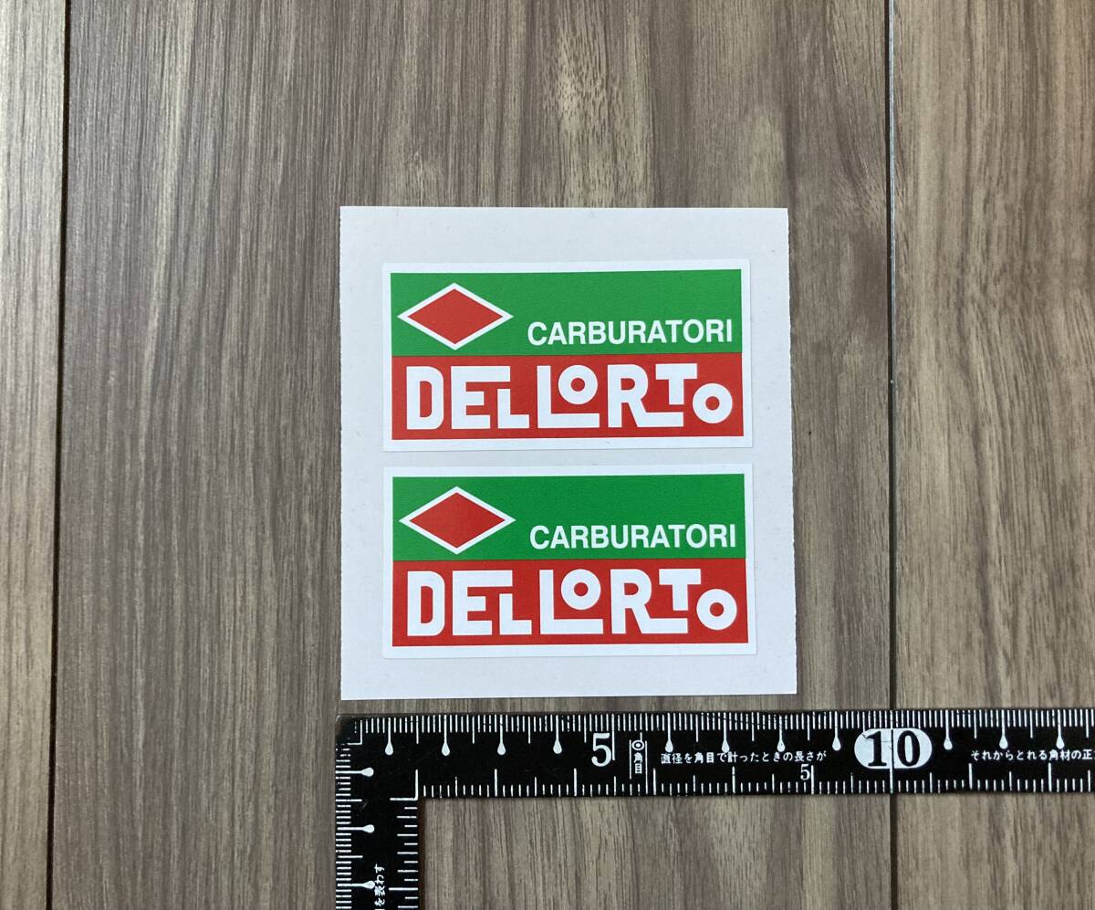 送料無料 DELLORTO CARBURATORI デロルト ステッカー 70mm x 40mm ペアセット拍卖