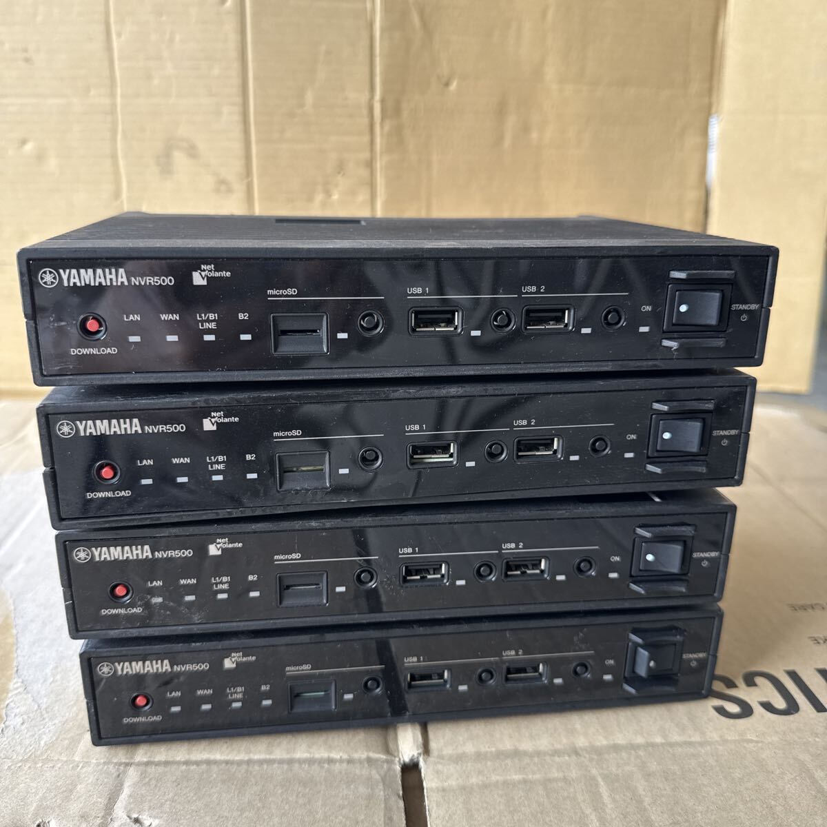 YAMAHA ブロードバンド VoIPルーター NVR500 ブラック系4台セット拍卖